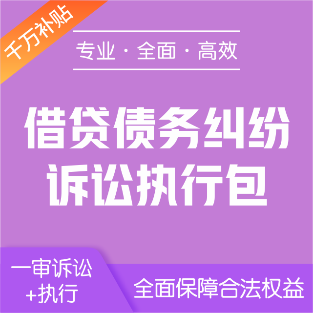 借贷债务-诉讼执行包